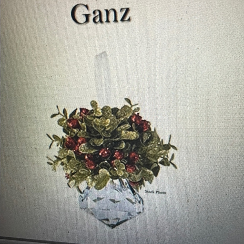 Small Ganz Kissing Krystals Mistletoe Christmas Ornament